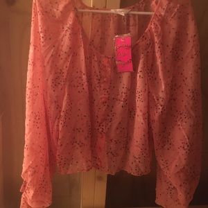 🥳Candie’s Star Print Pink Blouse